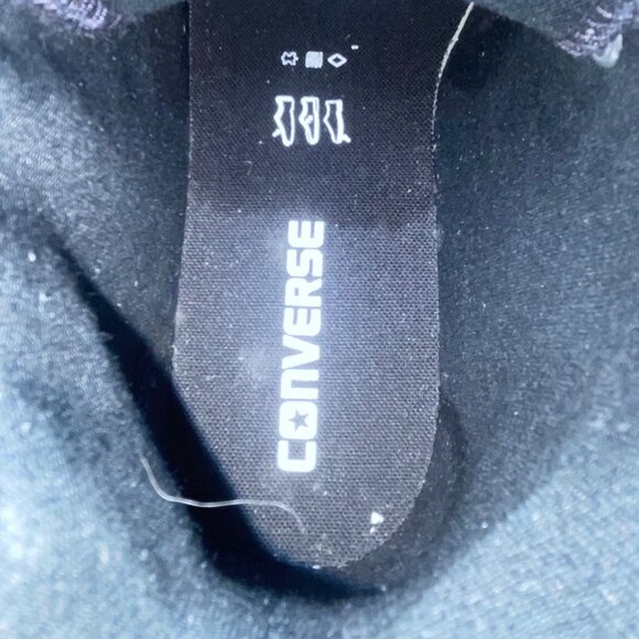 Converse Women’s Black Pure Silver Brush-Off Leather High-Top Sneakers Size 6.5 - Picture 9 of 13